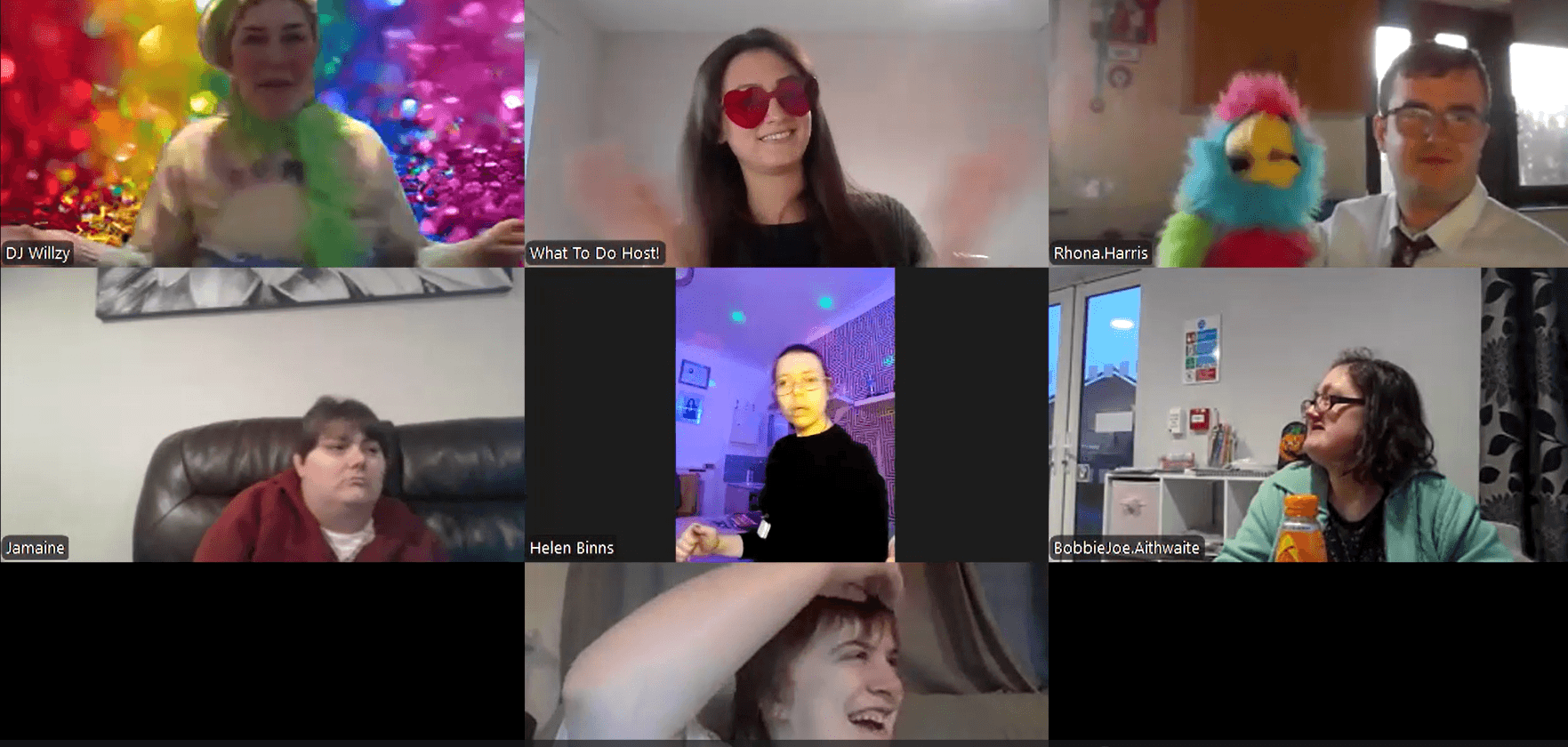 Photo of people dancing in a virtual disco